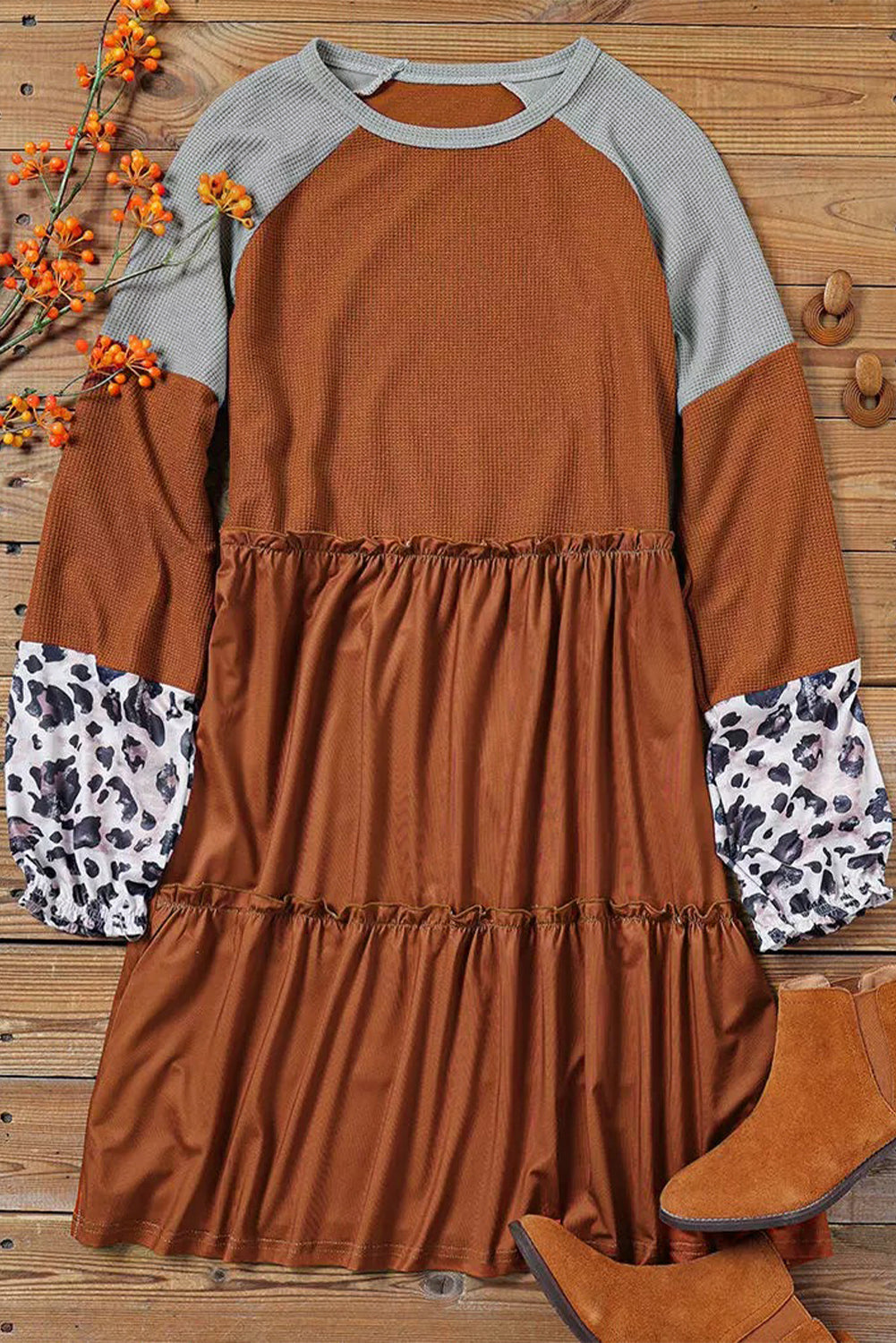 Round Neck Frill Trim Dress Dress Krazy Heart Designs Boutique