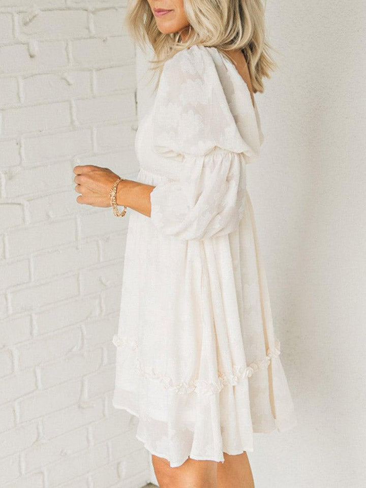 Square Neck Long Sleeve Mini Dress Dress Krazy Heart Designs Boutique