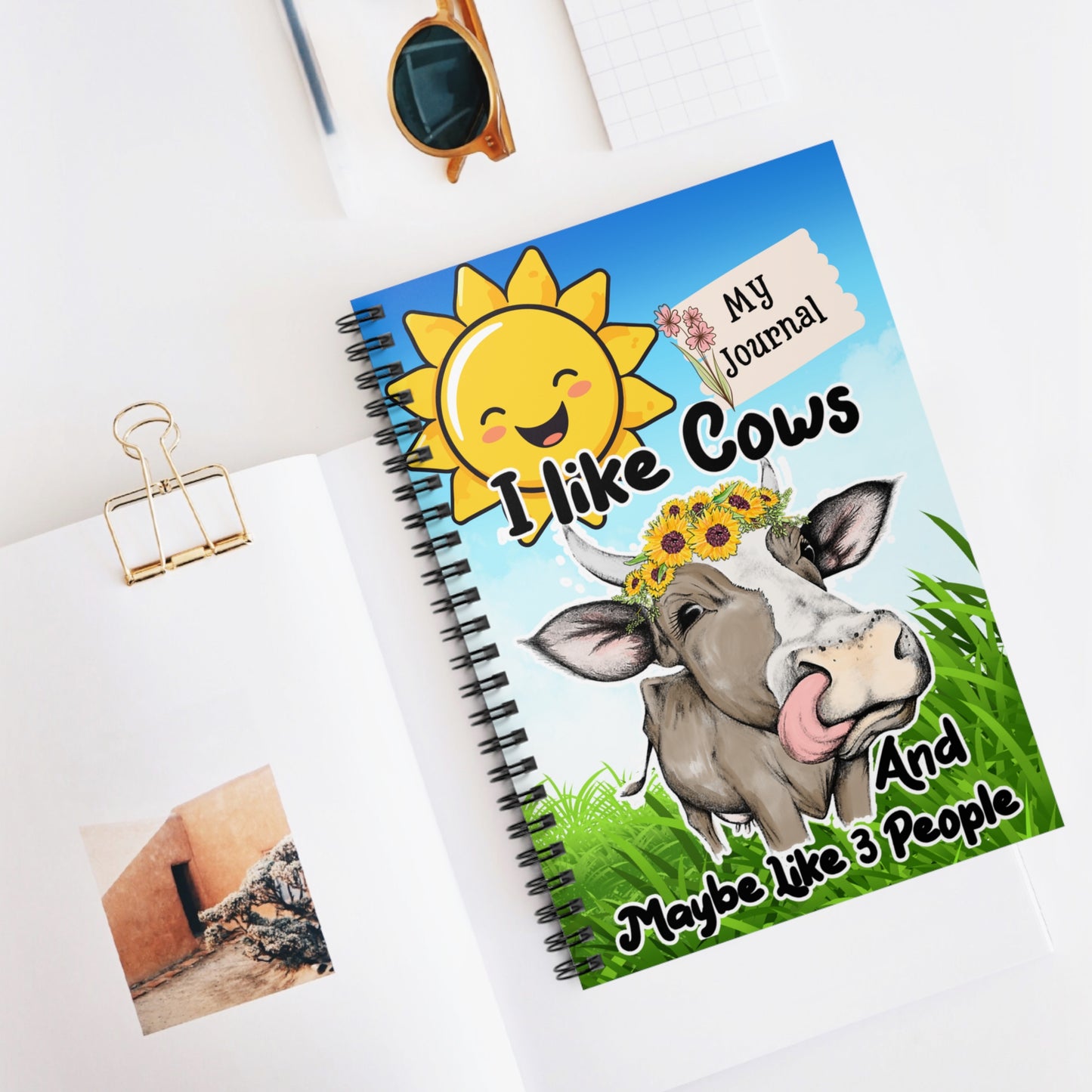 I Like Cows Spiral Notebook - Ruled Line Paper products Krazy Heart Designs Boutique