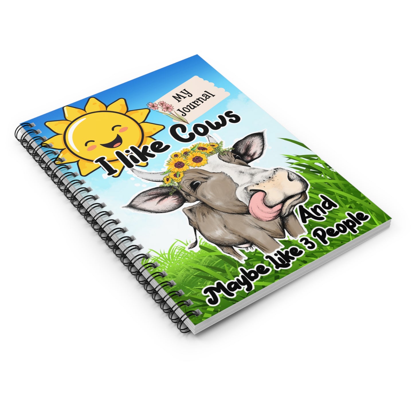 I Like Cows Spiral Notebook - Ruled Line Paper products Krazy Heart Designs Boutique