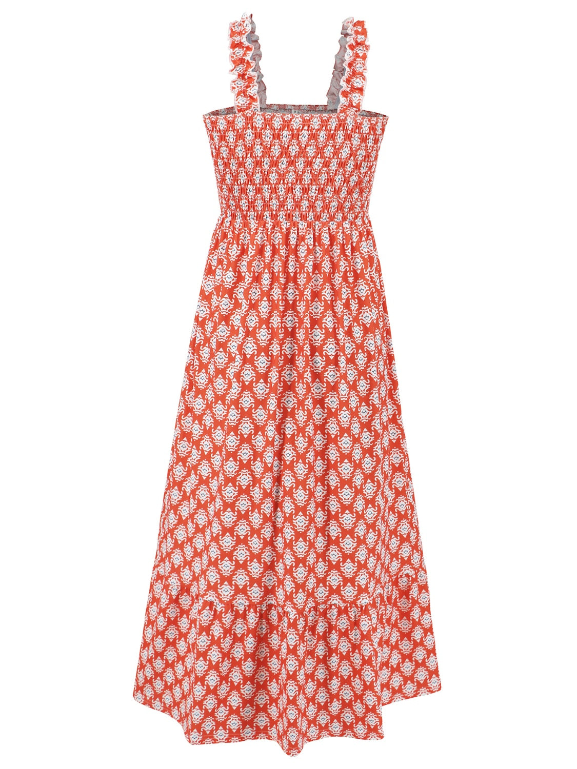 Smocked Printed Square Neck Sleeveless Cami Dress (7 Colors) Dress Krazy Heart Designs Boutique