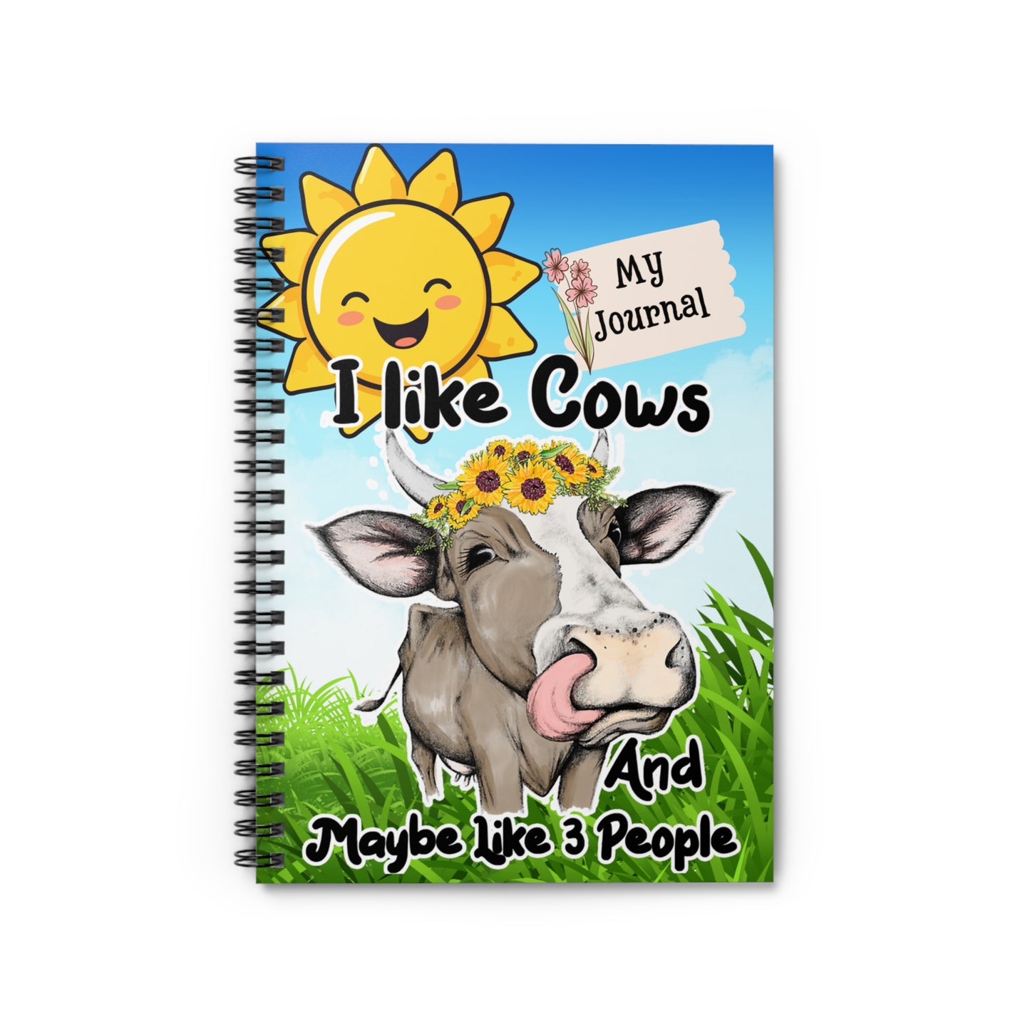 I Like Cows Spiral Notebook - Ruled Line Paper products Krazy Heart Designs Boutique