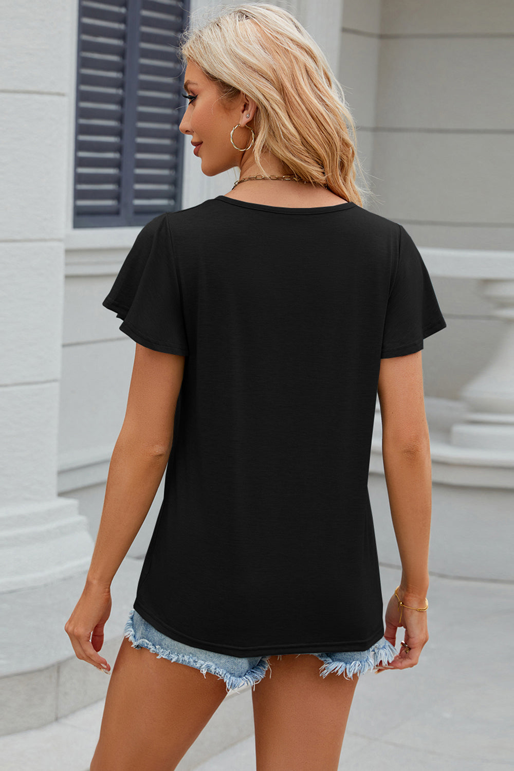 V-Neck Short Sleeve Top (8 Colors) Shirts & Tops Krazy Heart Designs Boutique
