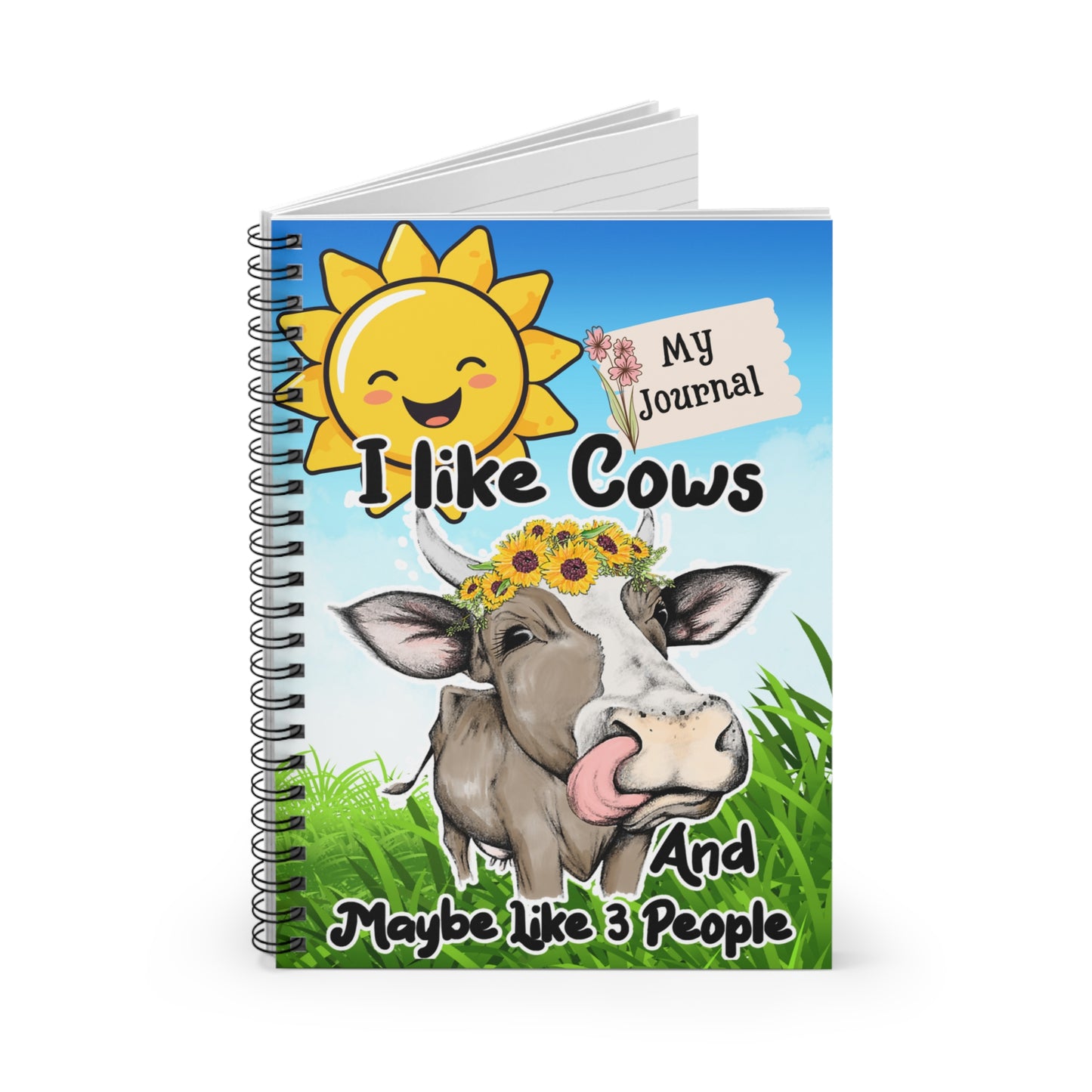 I Like Cows Spiral Notebook - Ruled Line Paper products Krazy Heart Designs Boutique One Size