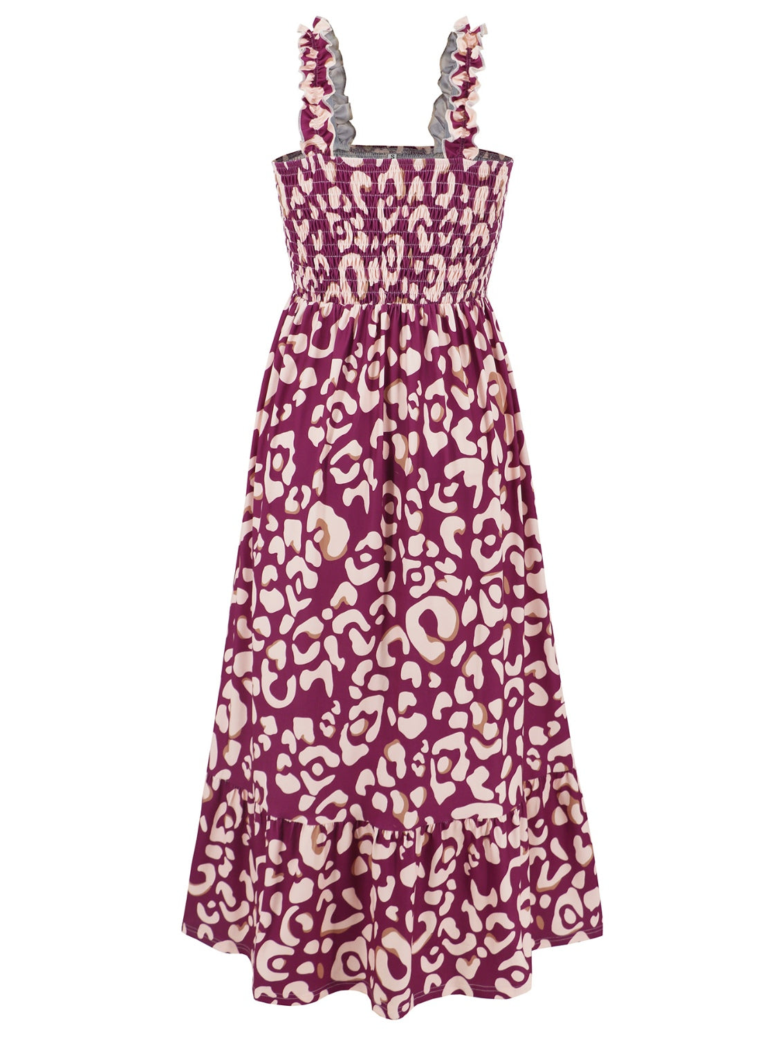 Smocked Printed Square Neck Sleeveless Cami Dress (7 Colors) Dress Krazy Heart Designs Boutique