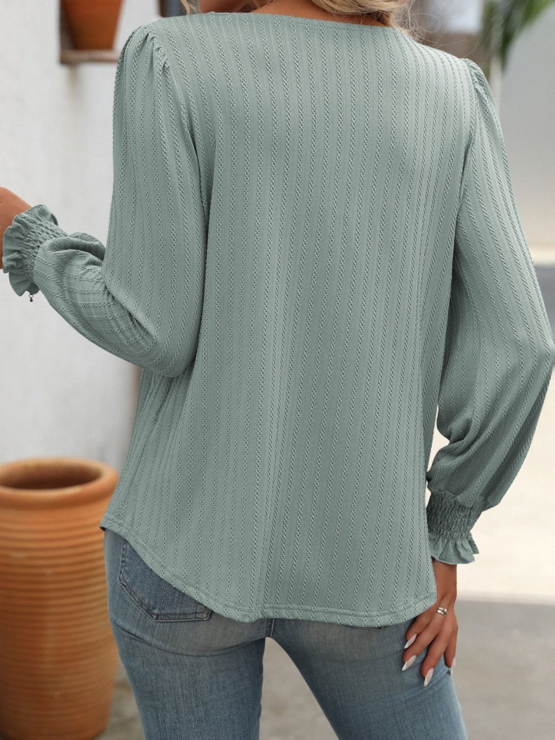 Mandy Square Neck Lantern Sleeve Top (7 Colors) Shirts & Tops Krazy Heart Designs Boutique