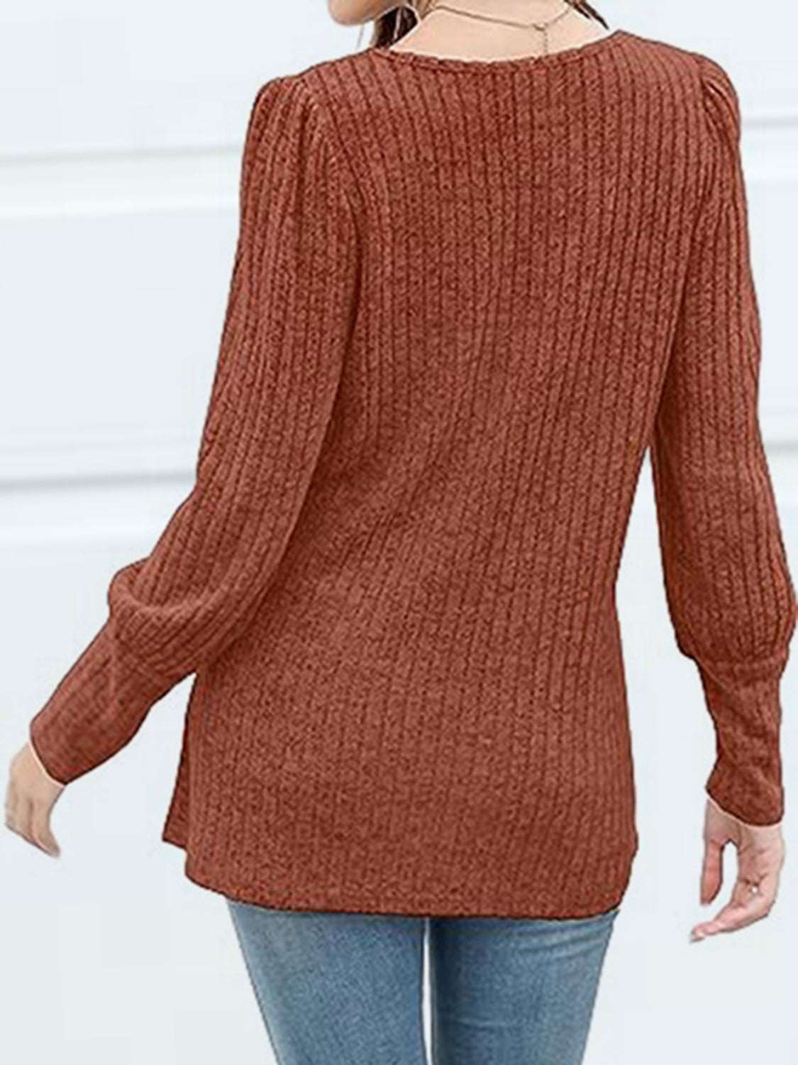 Decorative Button Square Neck Top (5 Colors) Krazy Heart Designs Boutique