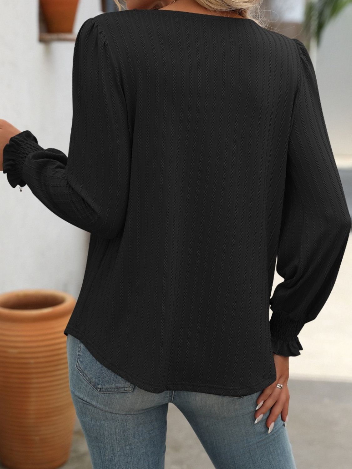 Mandy Square Neck Lantern Sleeve Top (7 Colors) Shirts & Tops Krazy Heart Designs Boutique