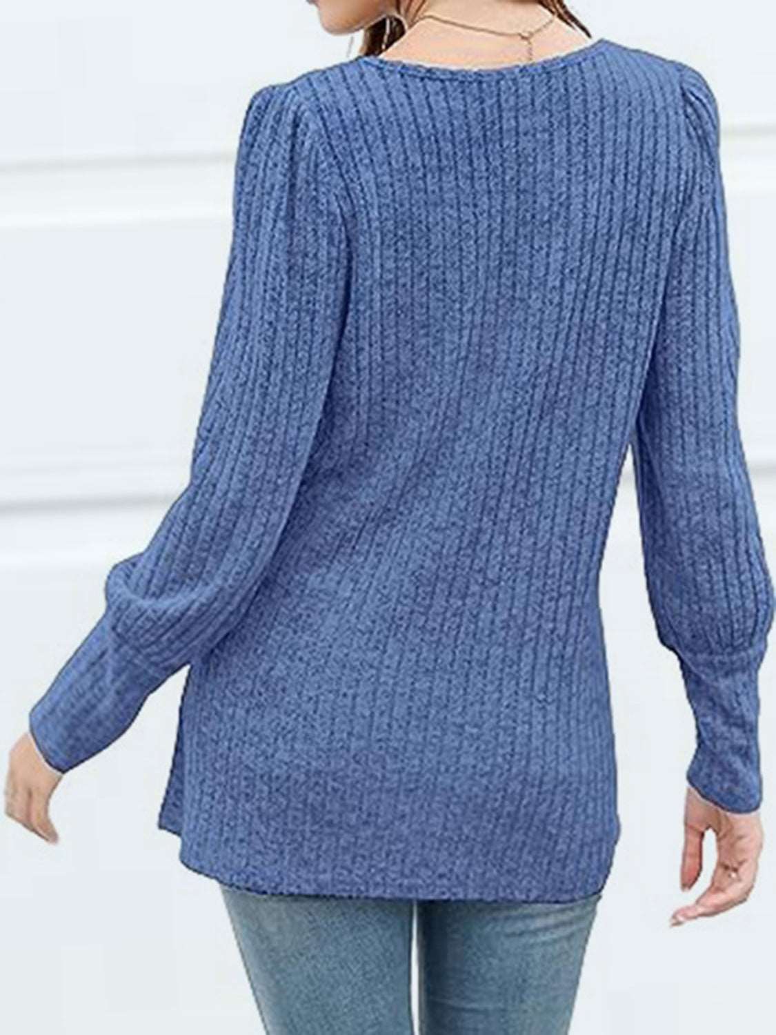 Decorative Button Square Neck Top (5 Colors) Krazy Heart Designs Boutique