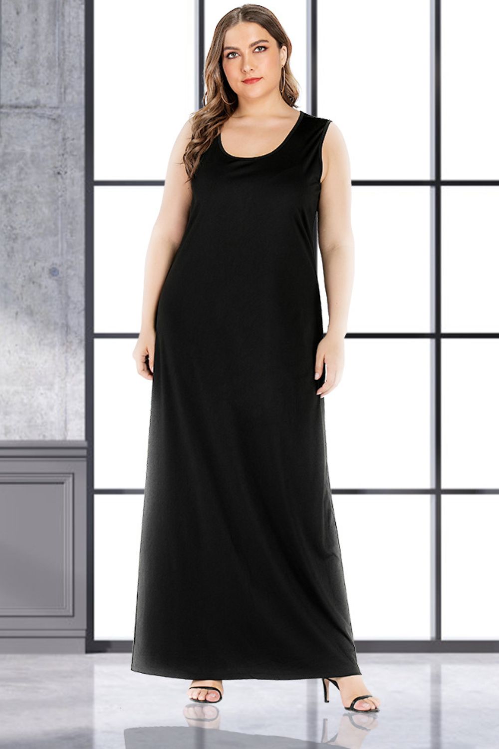 Plus Size Scoop Neck Maxi Tank Dress (3 Colors) dress Krazy Heart Designs Boutique
