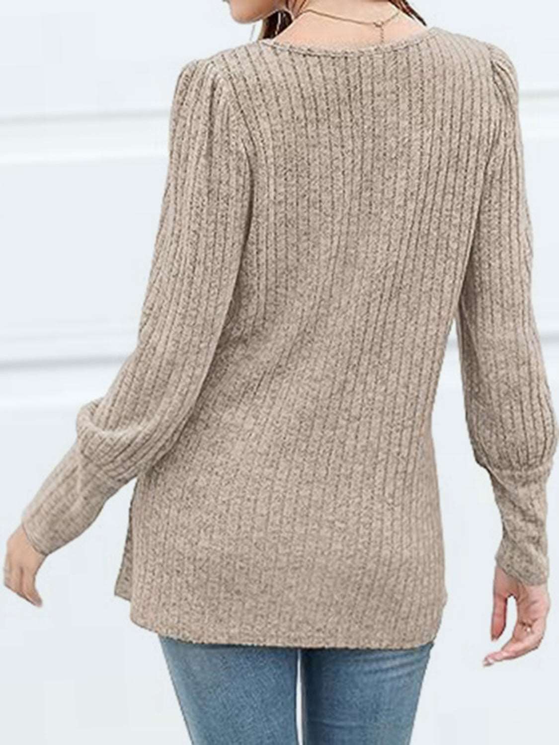 Decorative Button Square Neck Top (5 Colors) Krazy Heart Designs Boutique