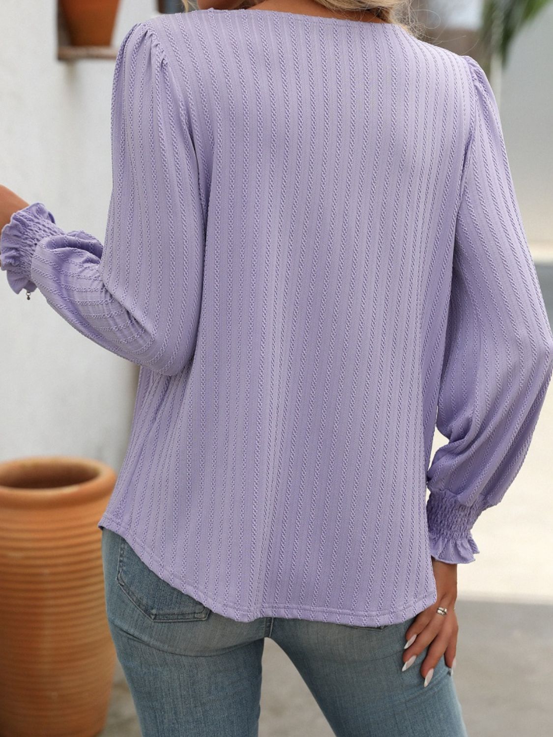 Mandy Square Neck Lantern Sleeve Top (7 Colors) Shirts & Tops Krazy Heart Designs Boutique