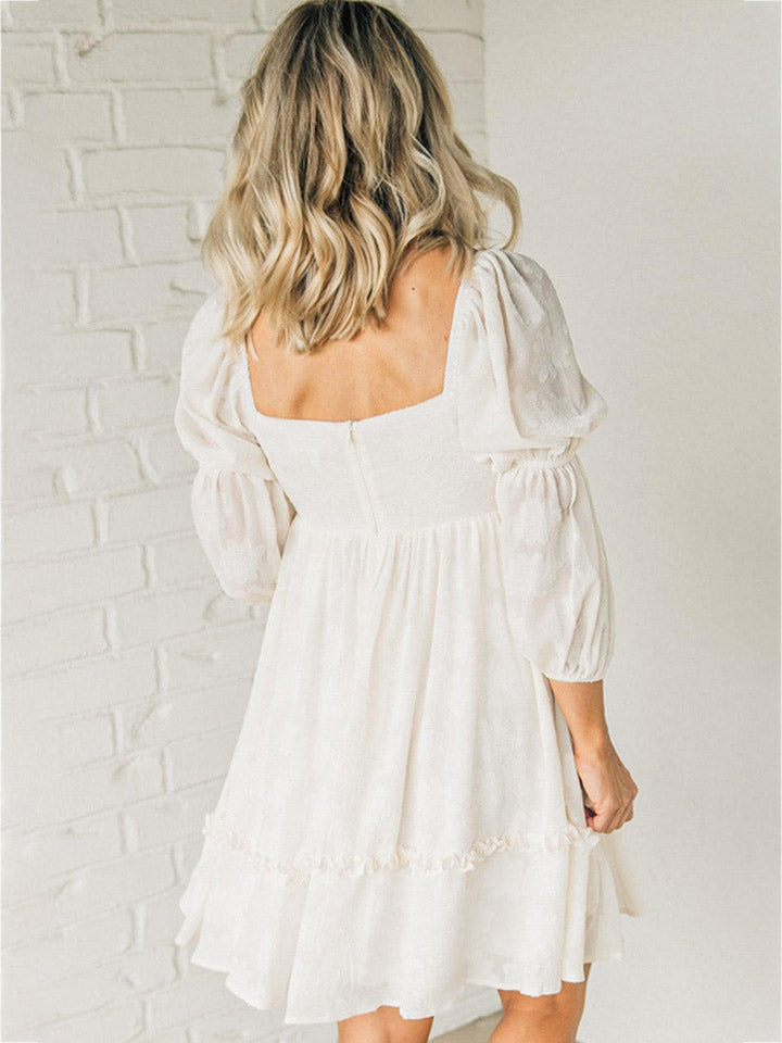 Square Neck Long Sleeve Mini Dress Dress Krazy Heart Designs Boutique