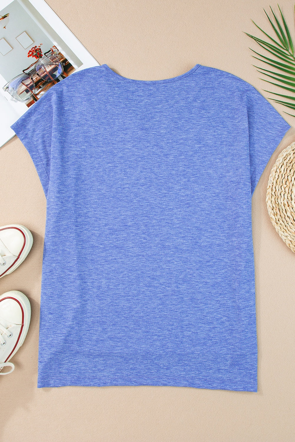 Eyelet V-Neck Short Sleeve Top (2 Colors) Shirts & Tops Krazy Heart Designs Boutique