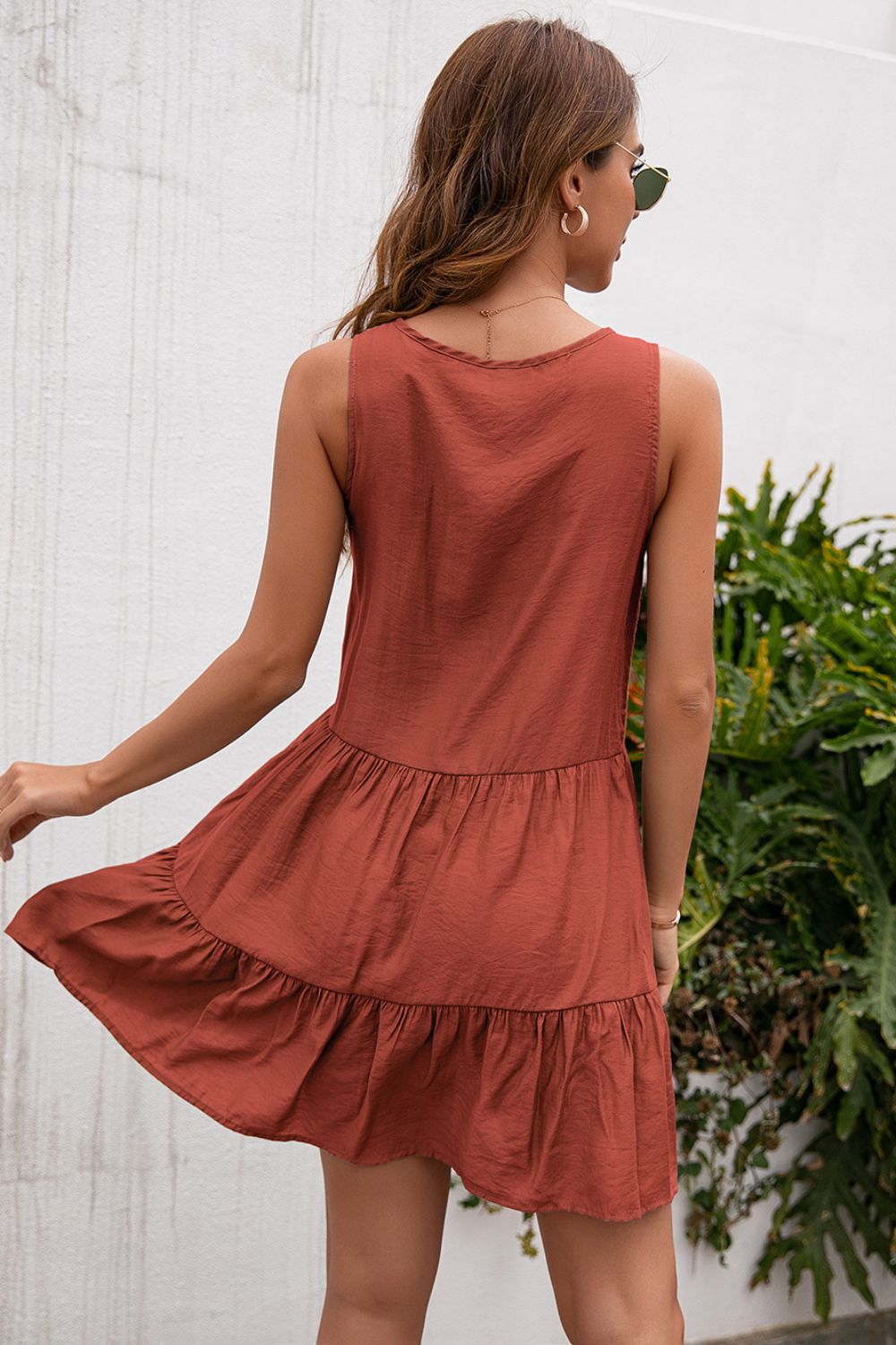 Tassel Tie Lace Trim Sleeveless Dress (7 Colors) Krazy Heart Designs Boutique