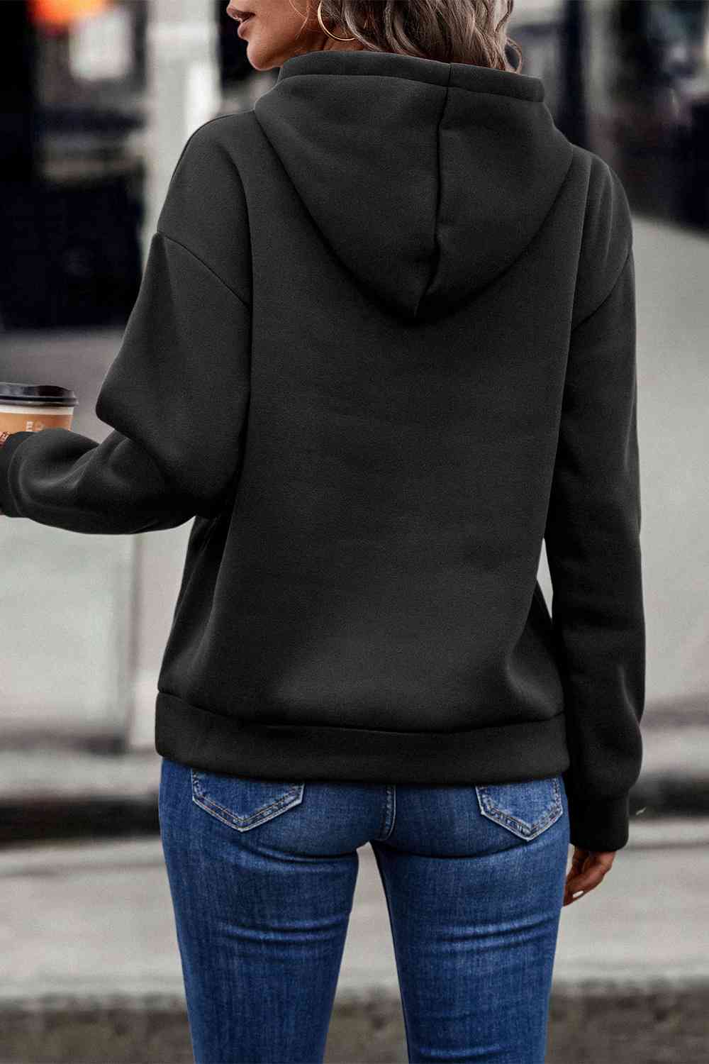 Contrast Color Fringe Detail Dropped Shoulder Hoodie (3 Colors) Shirts & Tops Krazy Heart Designs Boutique