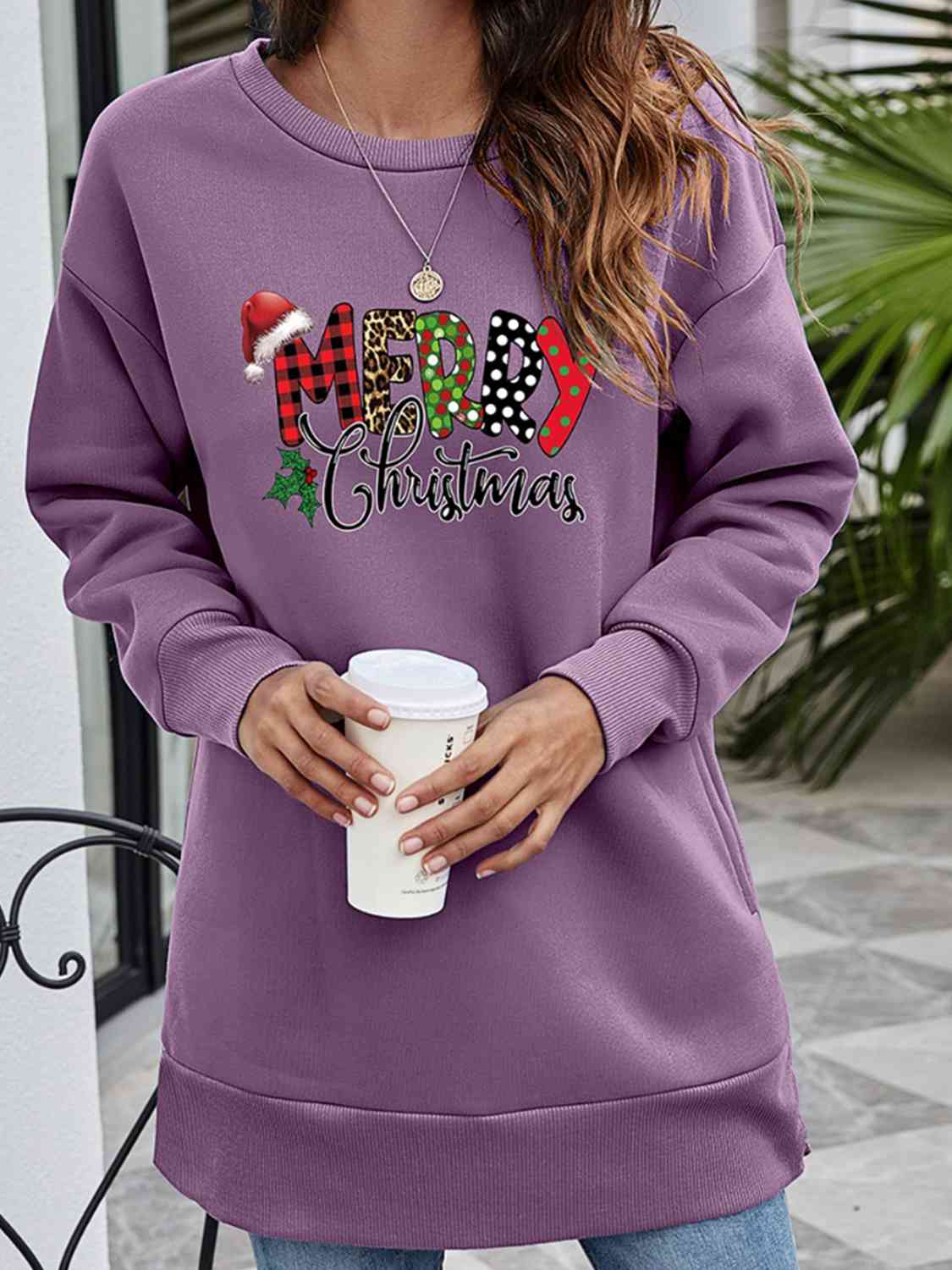 MERRY CHRISTMAS Graphic Sweatshirt (6 Colors) Krazy Heart Designs Boutique