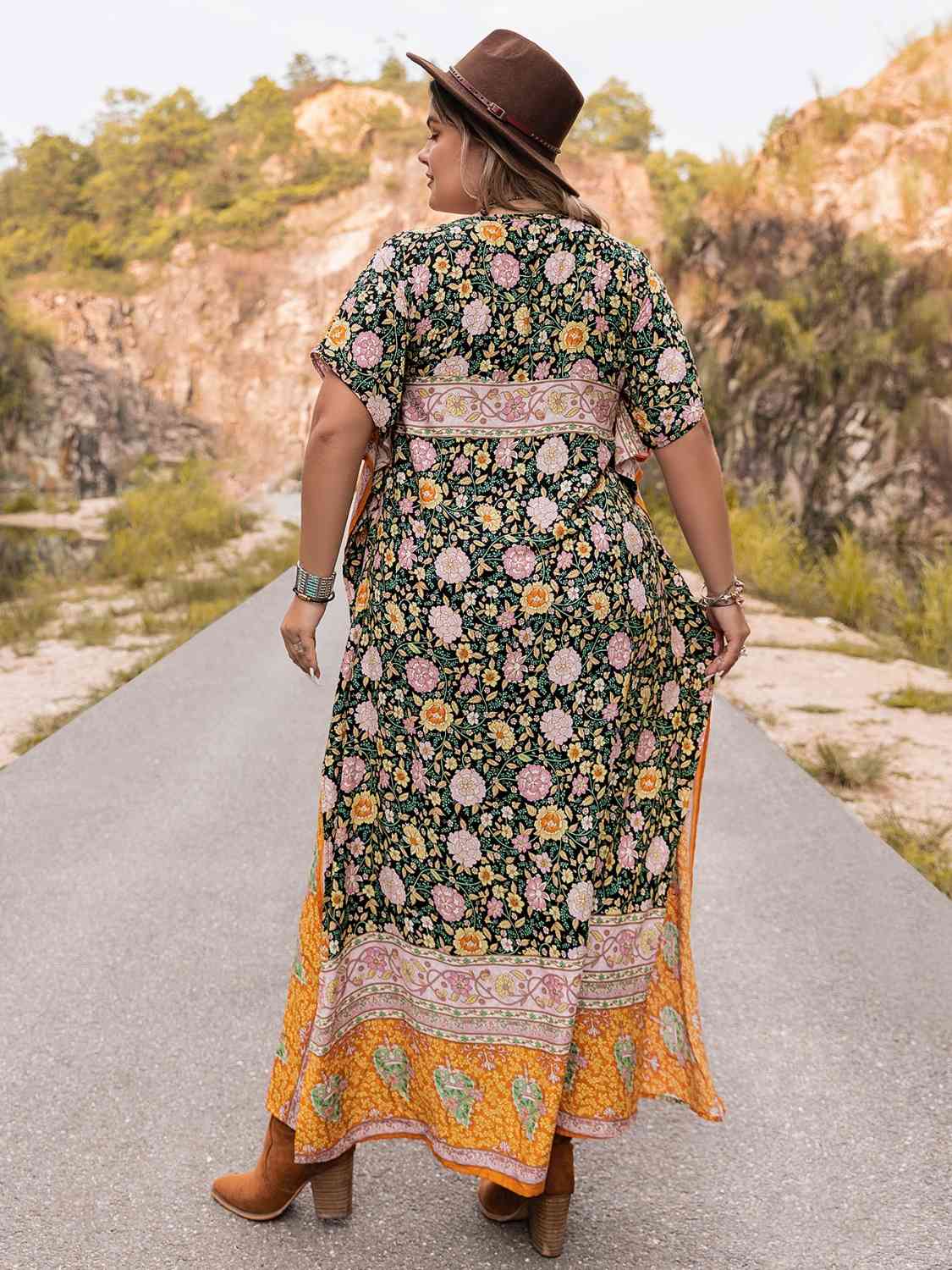 Plus Size Tie Neck Maxi Dress Krazy Heart Designs Boutique