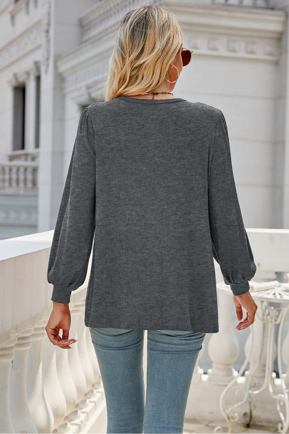Round Neck Long Sleeve Top (6 Colors) Krazy Heart Designs Boutique