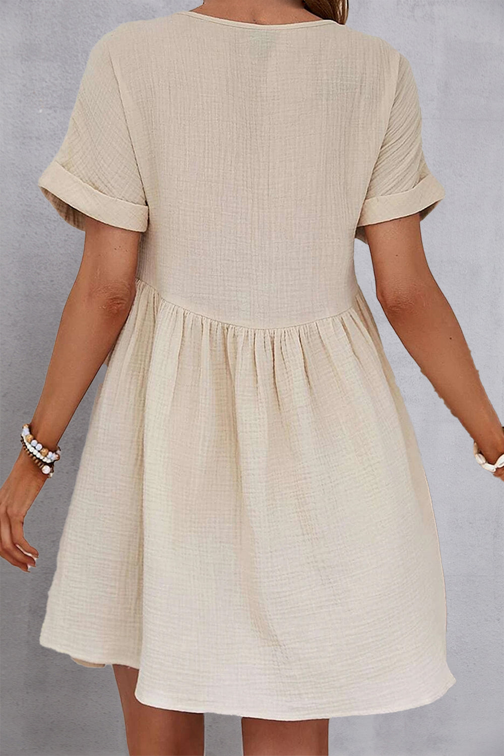 Casual V-Neck Short Sleeve Dress (2 Colors) Dress Krazy Heart Designs Boutique