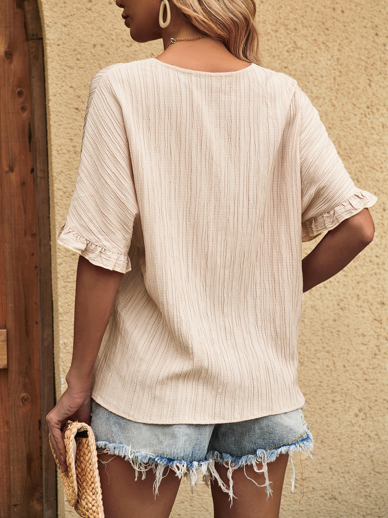 V-Neck Half Sleeve Blouse Krazy Heart Designs Boutique