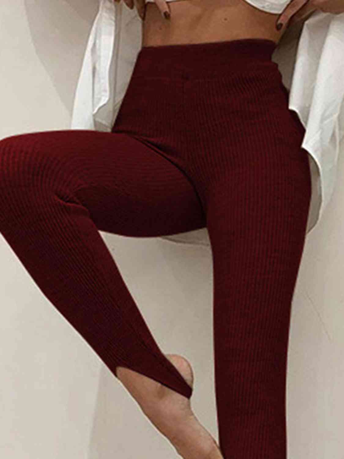 Ribbed Mid Waist Leggings Krazy Heart Designs Boutique