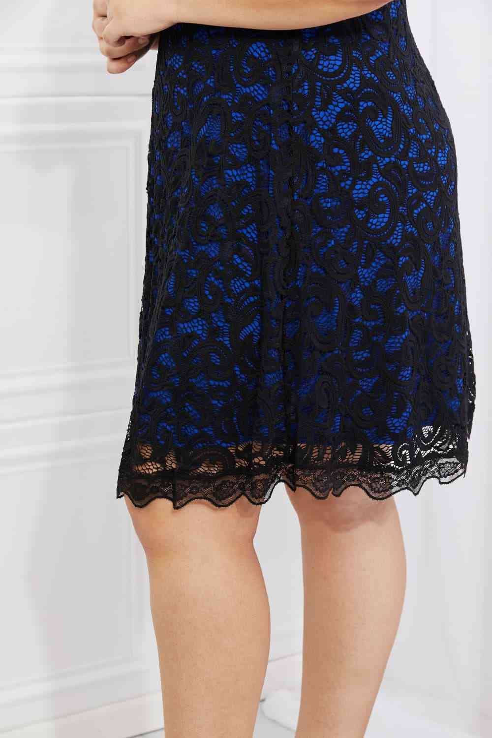 Yelete Full Size Contrasting Lace Midi Dress Krazy Heart Designs Boutique