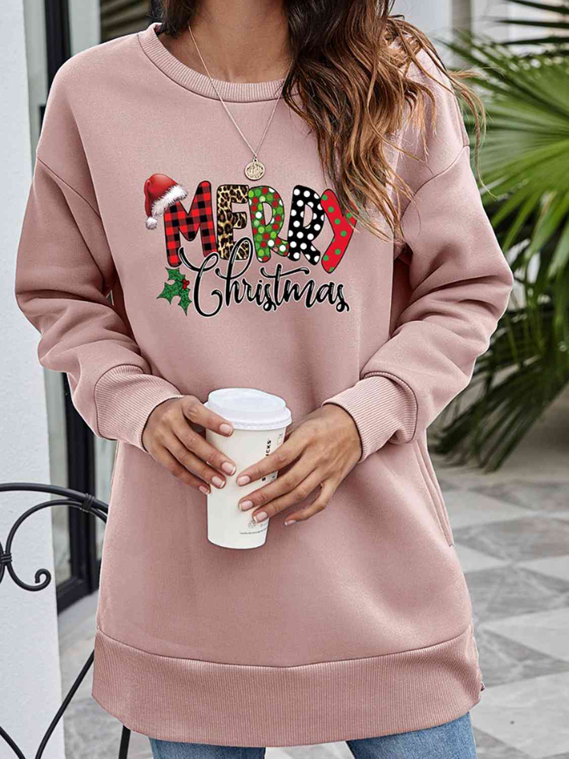 MERRY CHRISTMAS Graphic Sweatshirt (6 Colors) Krazy Heart Designs Boutique