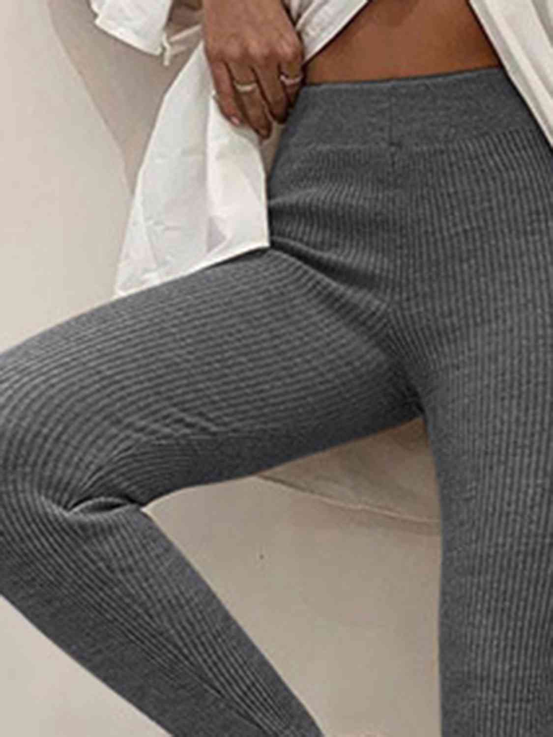 Ribbed Mid Waist Leggings Krazy Heart Designs Boutique