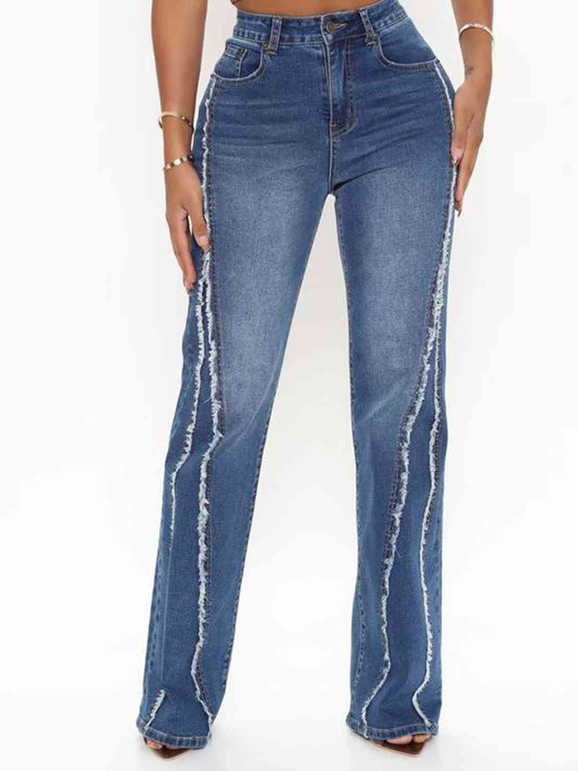 KHD Raw Hem High Waist Jeans Krazy Heart Designs Boutique