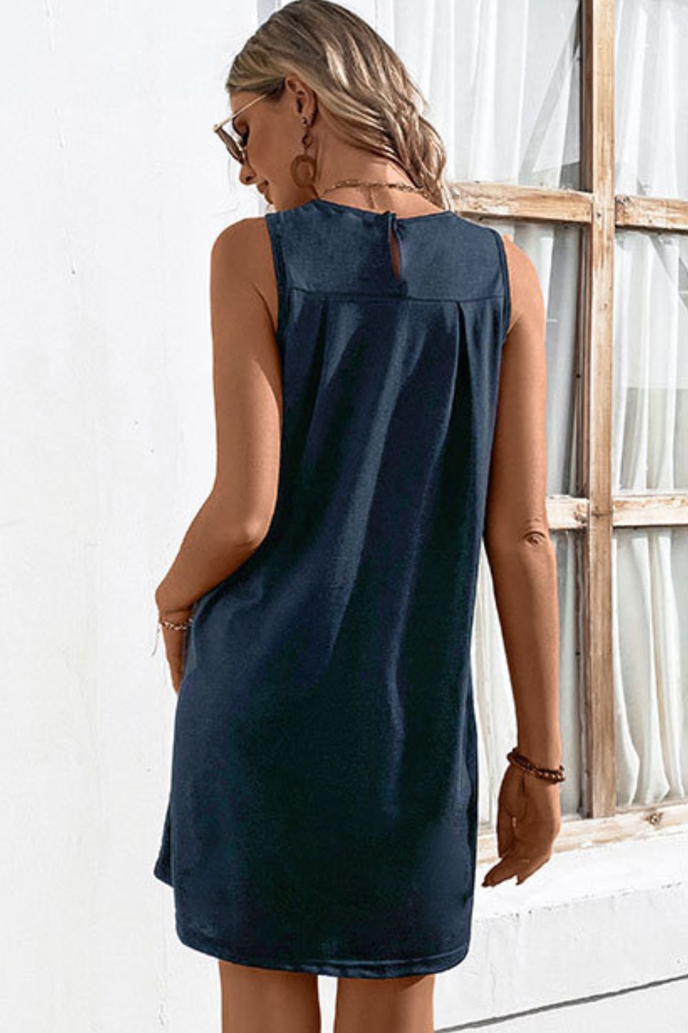 Round Neck Sleeveless Mini Dress (4 Colors) Krazy Heart Designs Boutique