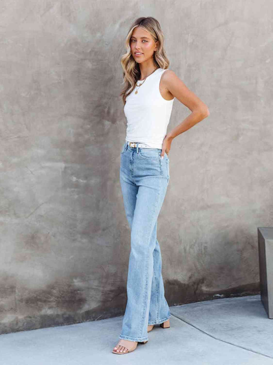 KHD Washed Straight Leg Jeans Krazy Heart Designs Boutique