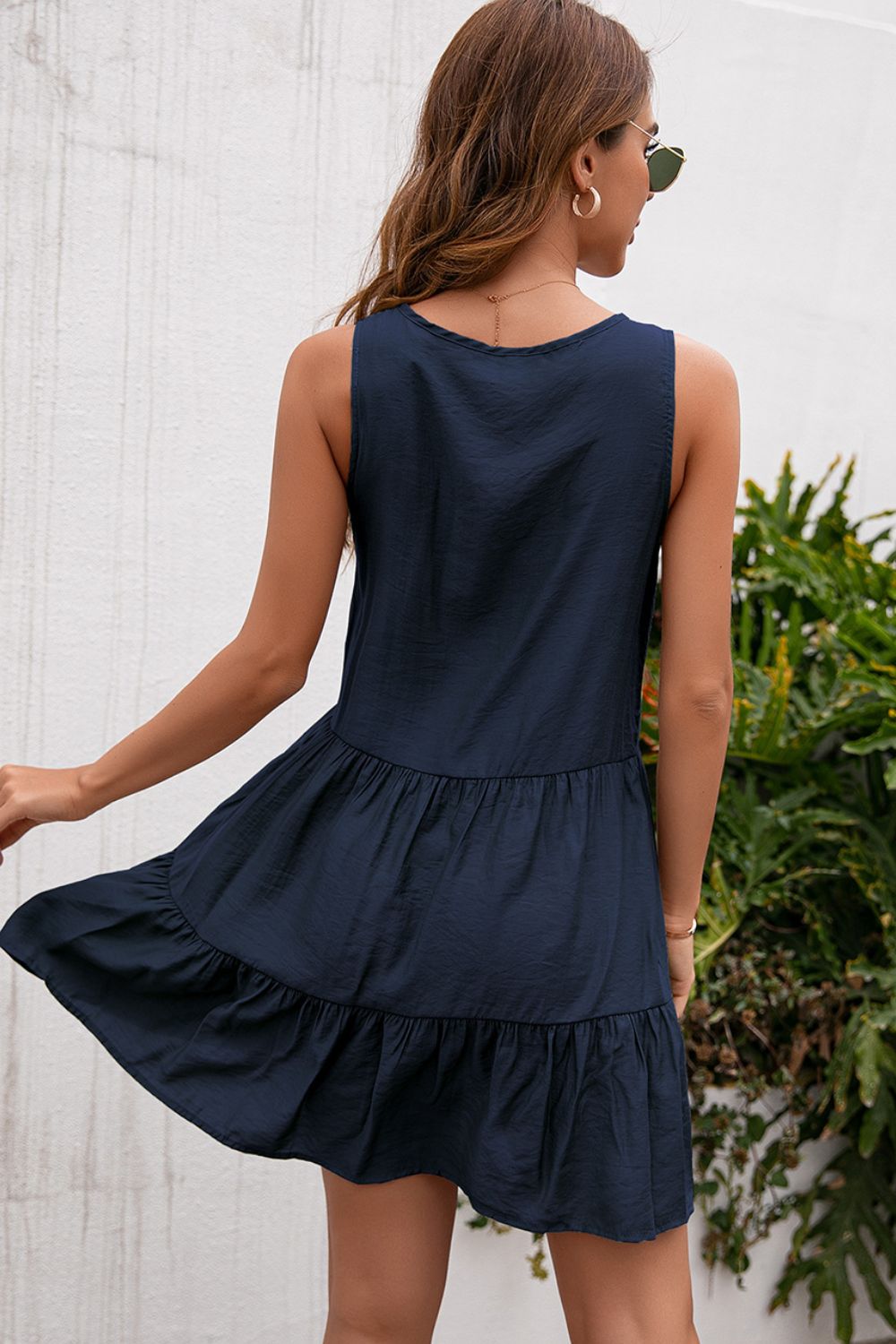 Tassel Tie Lace Trim Sleeveless Dress (7 Colors) Krazy Heart Designs Boutique