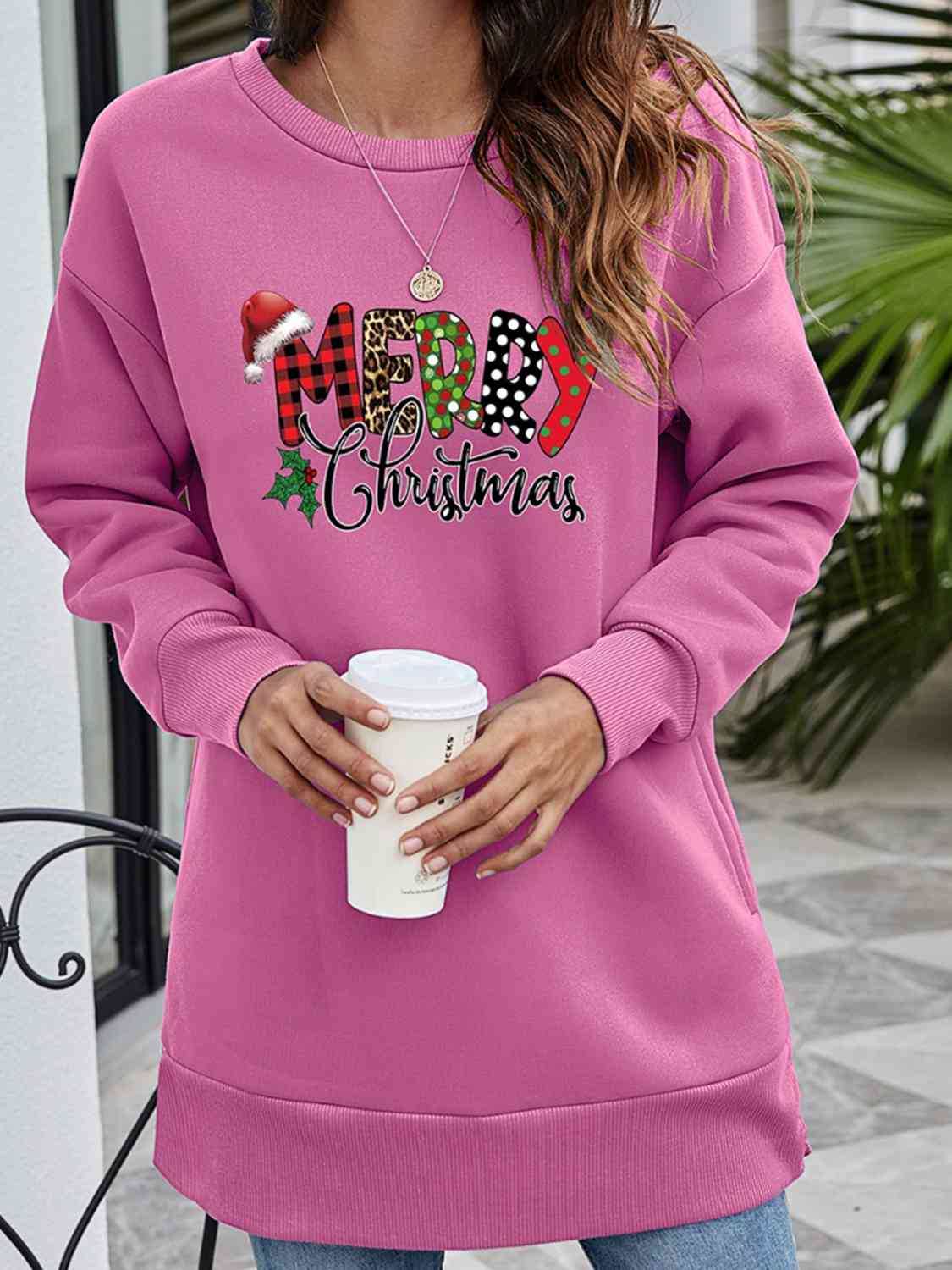 MERRY CHRISTMAS Graphic Sweatshirt (6 Colors) Krazy Heart Designs Boutique