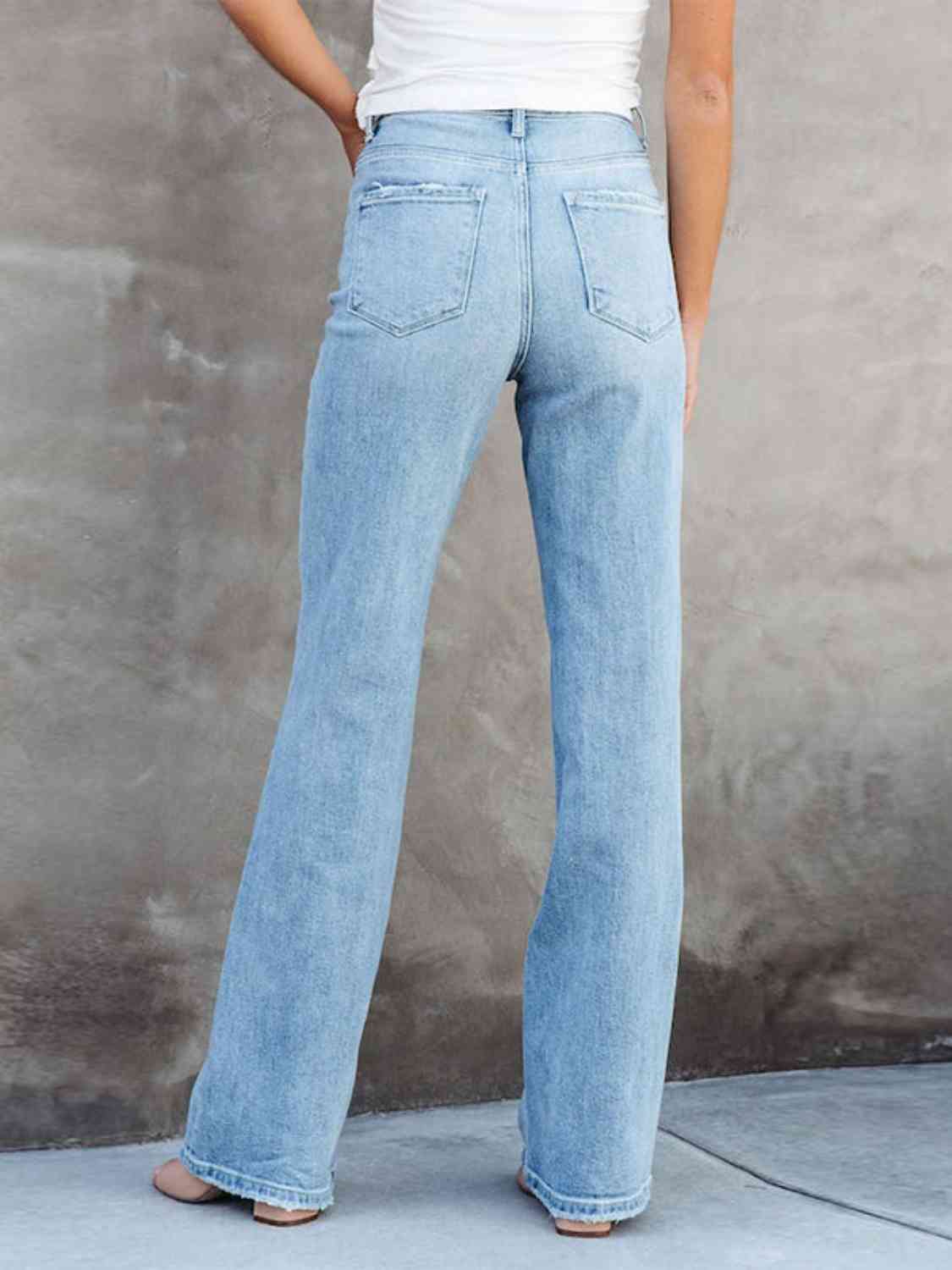 KHD Washed Straight Leg Jeans Krazy Heart Designs Boutique