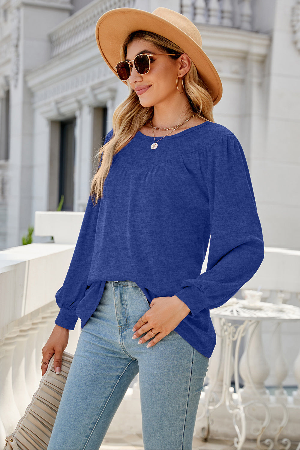 Round Neck Long Sleeve Top (6 Colors) Krazy Heart Designs Boutique