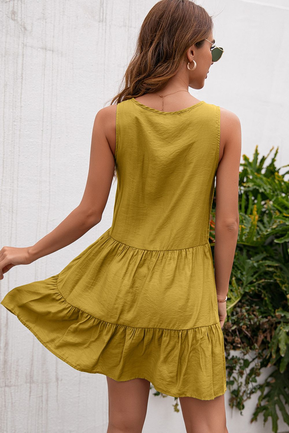 Tassel Tie Lace Trim Sleeveless Dress (7 Colors) Krazy Heart Designs Boutique