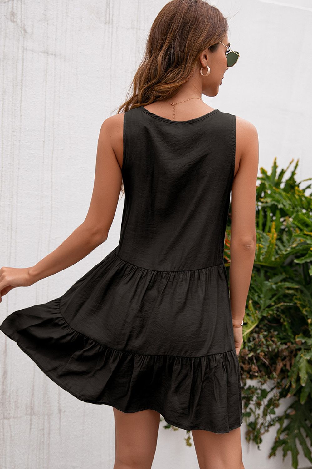 Tassel Tie Lace Trim Sleeveless Dress (7 Colors) Krazy Heart Designs Boutique