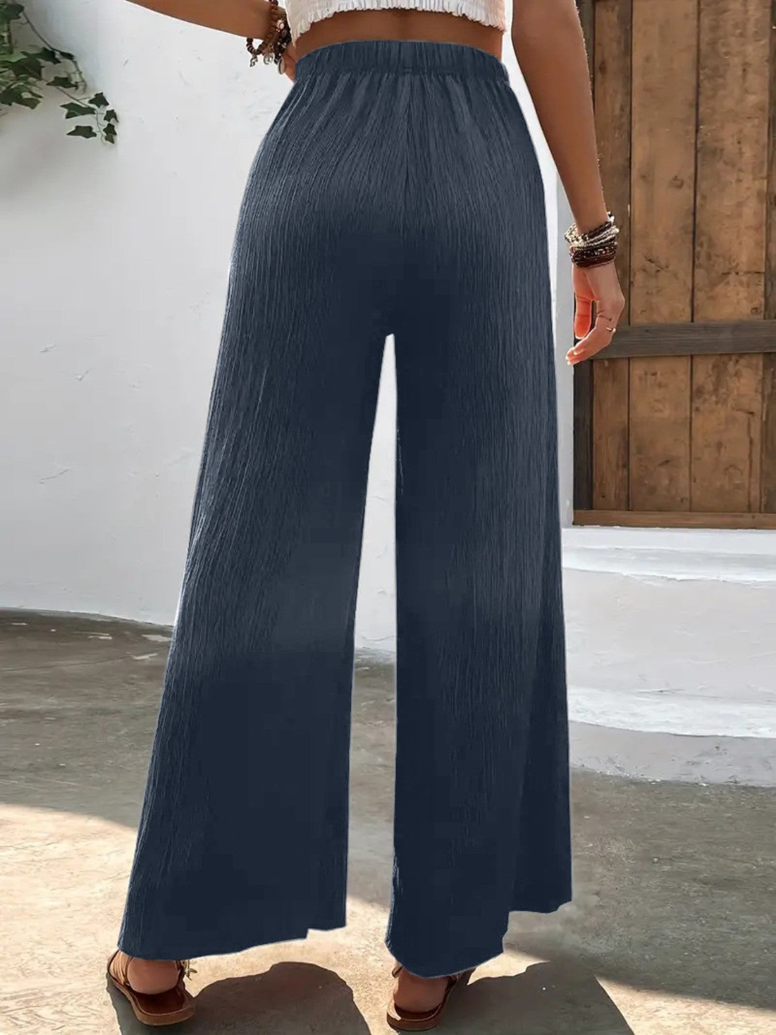 Full Size High Waist Wide Leg Pants Krazy Heart Designs Boutique