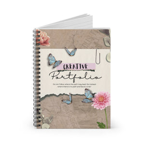Creative Portfolio Spiral Notebook - Ruled Line Paper products Krazy Heart Designs Boutique One Size  
