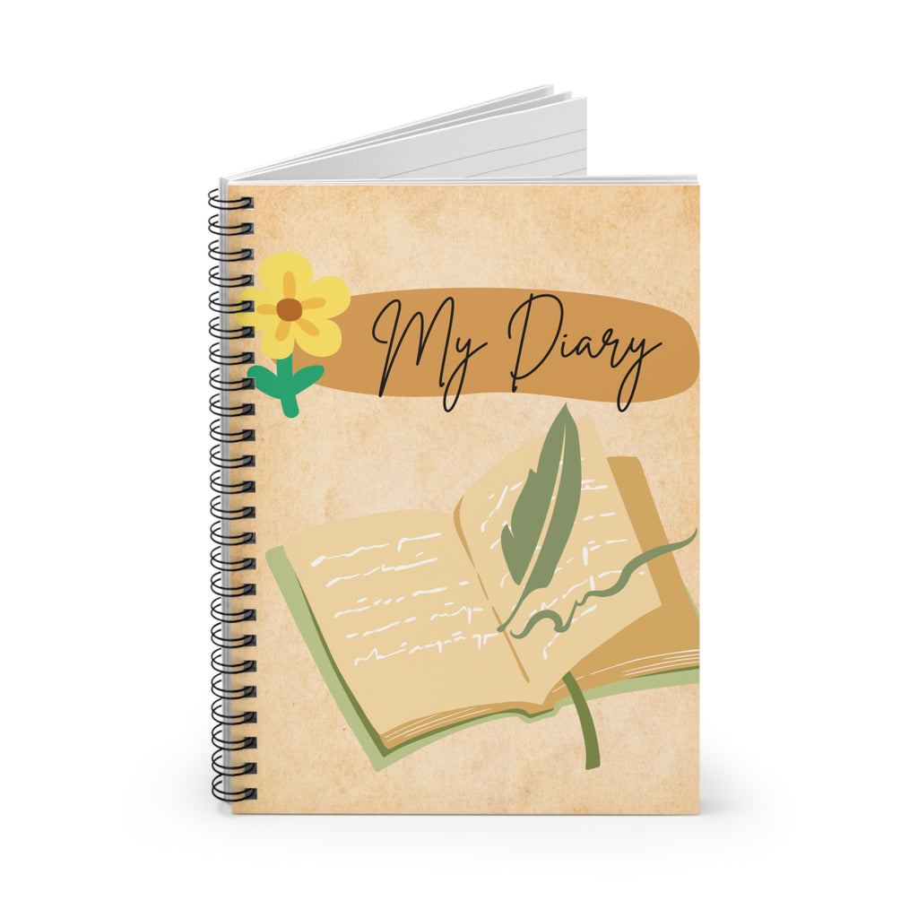 My Diary Spiral Notebook - Ruled Line Paper products Krazy Heart Designs Boutique One Size  