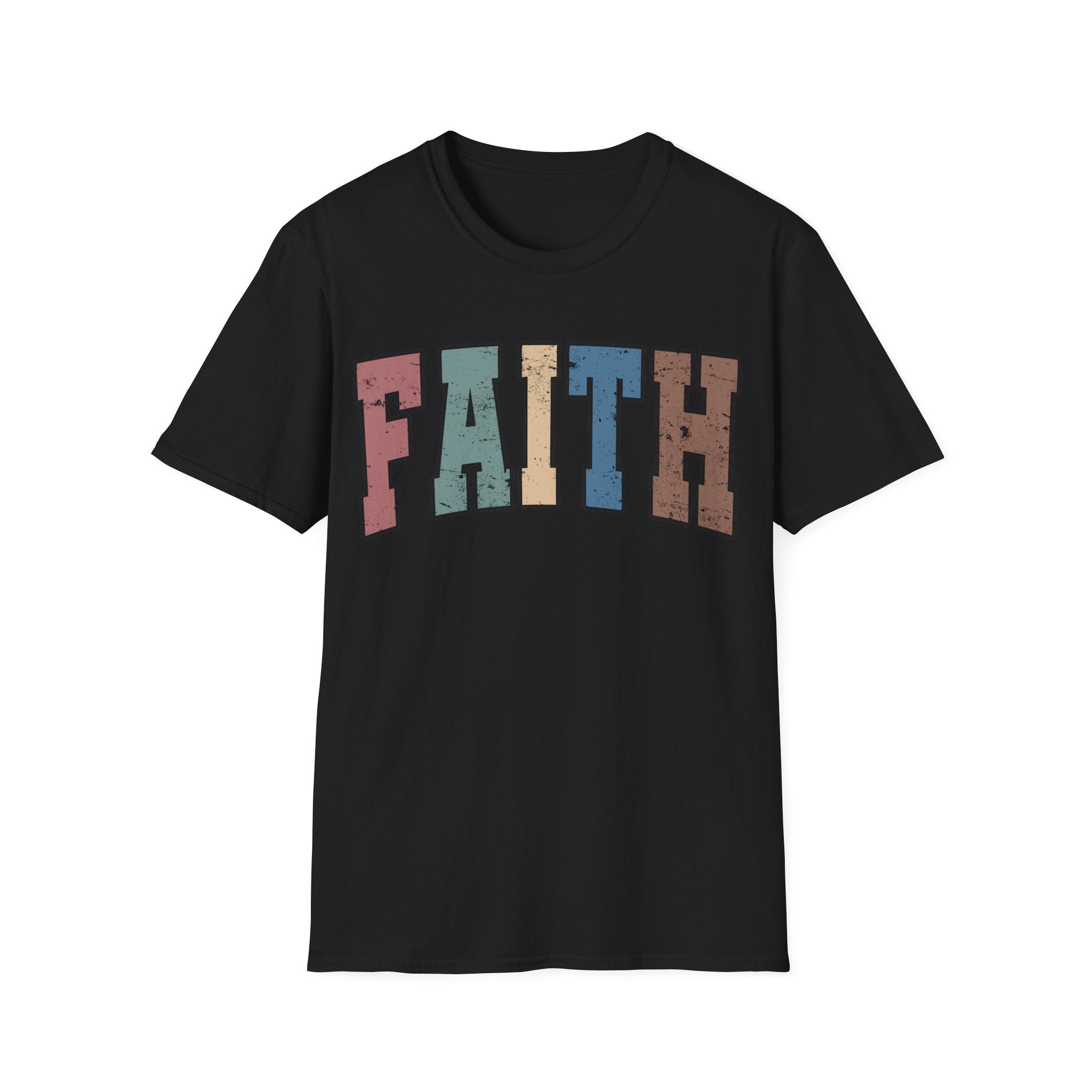 Faith Softstyle T-Shirt T-Shirt Krazy Heart Designs Boutique Black S 