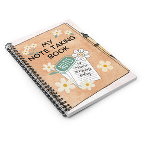 My Note Taking Notebook Spiral Notebook - Ruled Line Paper products Krazy Heart Designs Boutique   