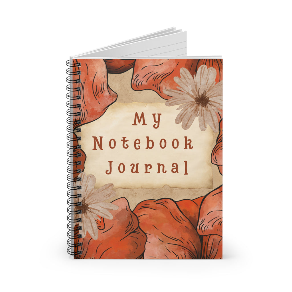 My Notebook Journal Flower Petal Spiral Notebook - Ruled Line Paper products Krazy Heart Designs Boutique One Size  