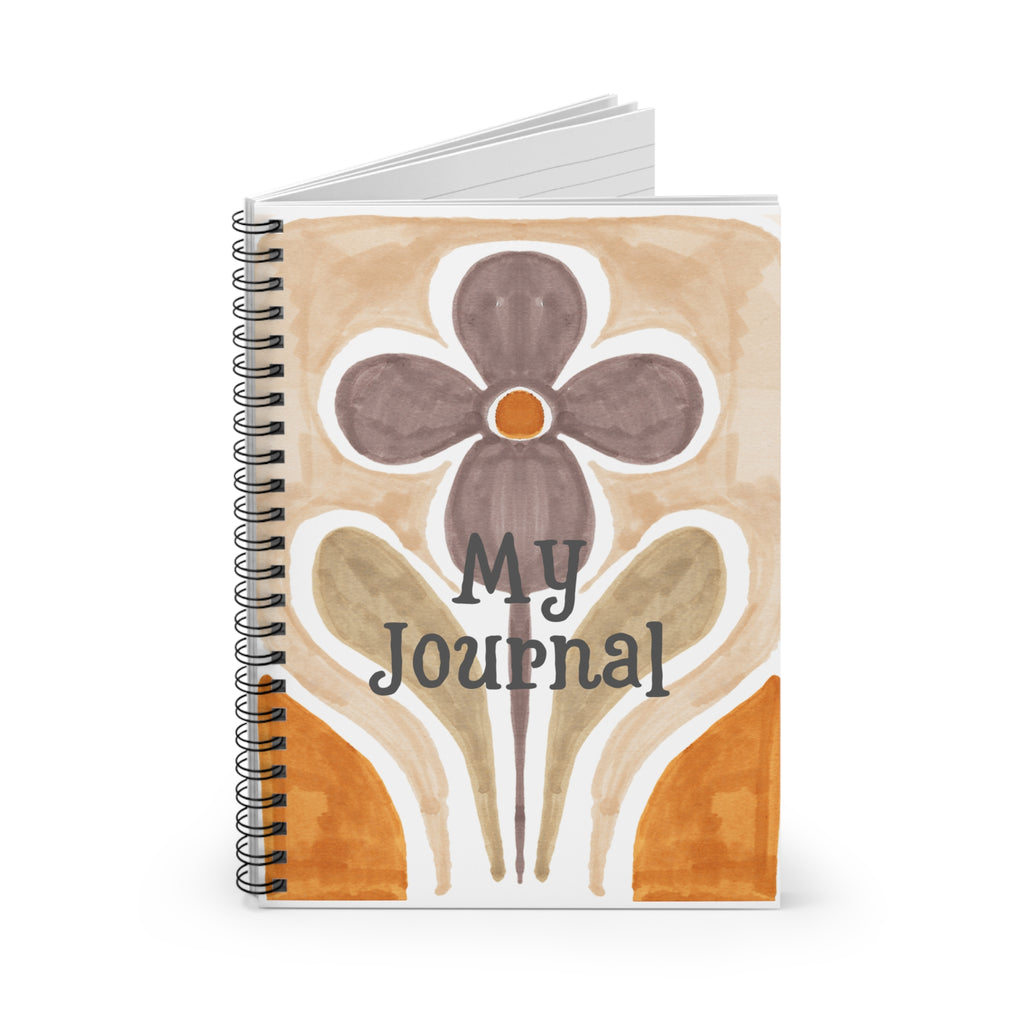 Water Color Flower Design Spiral Notebook - Ruled Line Paper products Krazy Heart Designs Boutique   