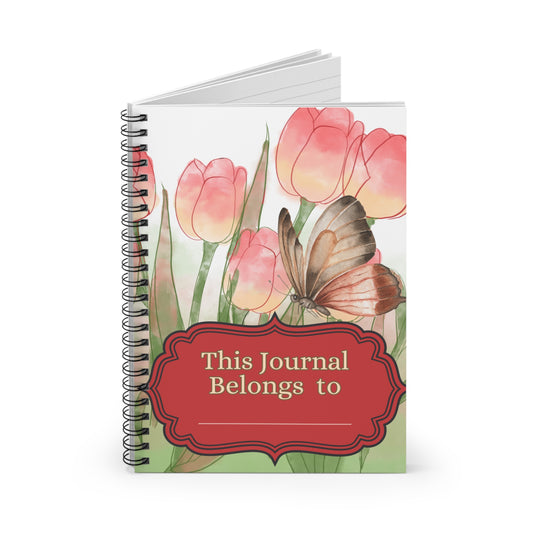 Personal Journal Spiral Notebook - Ruled Line Paper products Krazy Heart Designs Boutique One Size  