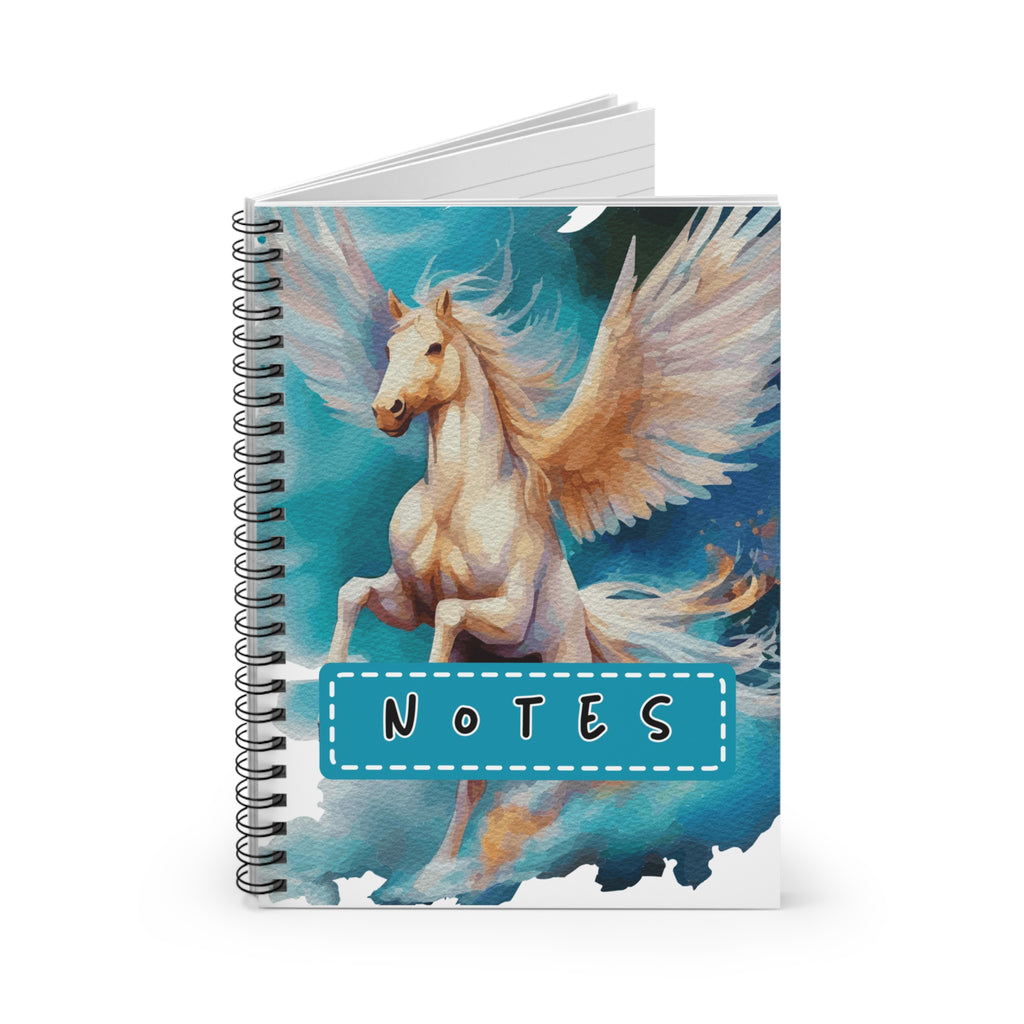 Pegasus Water Color Design Spiral Notebook - Ruled Line Paper products Krazy Heart Designs Boutique One Size  