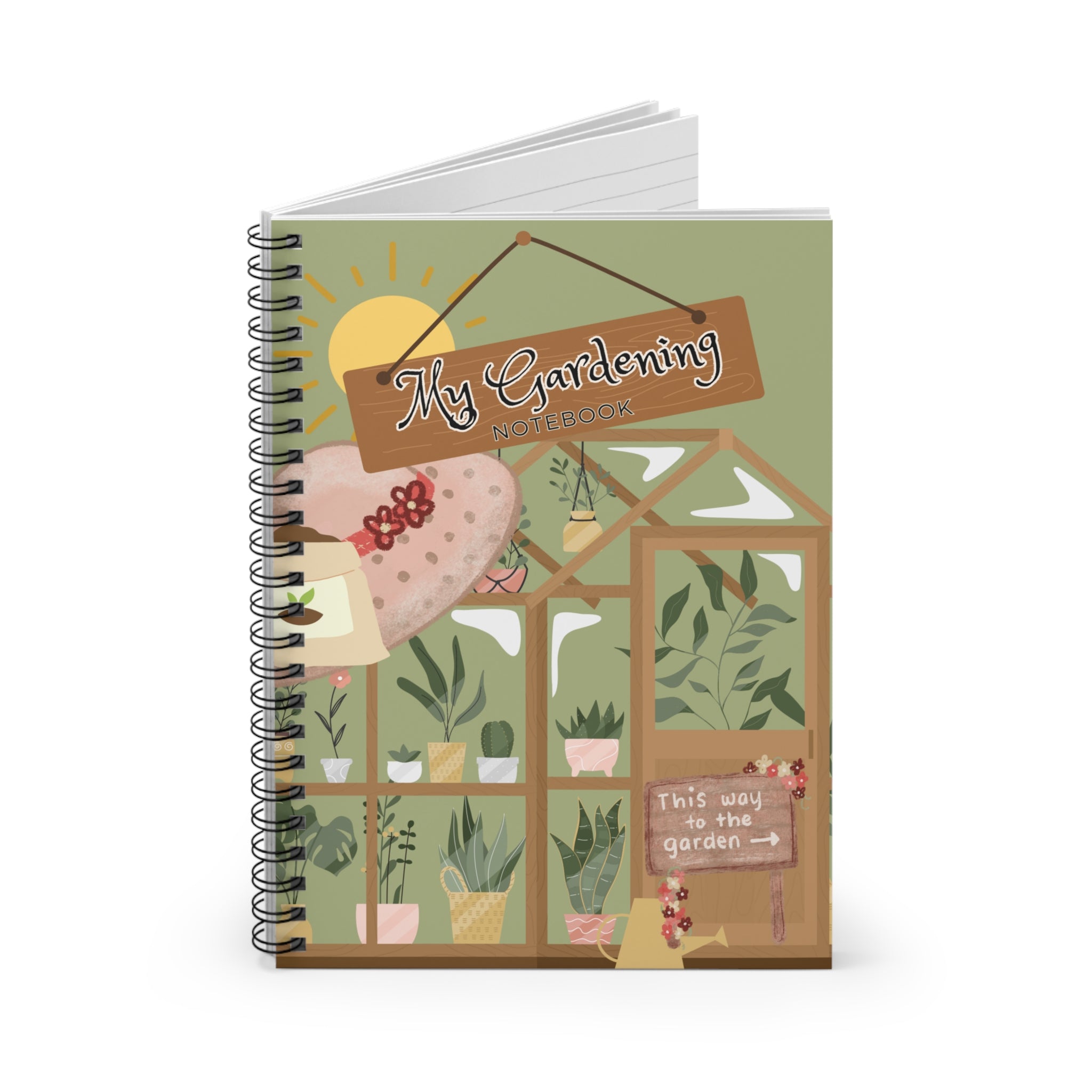 My Gardening Spiral Notebook - Ruled Line Paper products Krazy Heart Designs Boutique One Size  