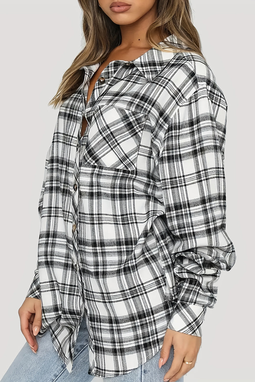 Plaid Collared Neck Long Sleeve Shirt (5 Colors) Shirts & Tops Krazy Heart Designs Boutique   