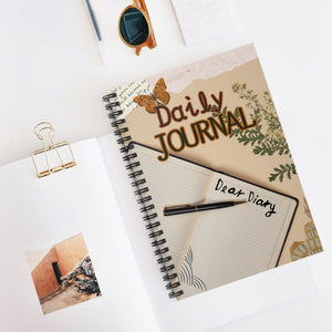 Daily Journal Spiral Notebook - Ruled Line Paper products Krazy Heart Designs Boutique   
